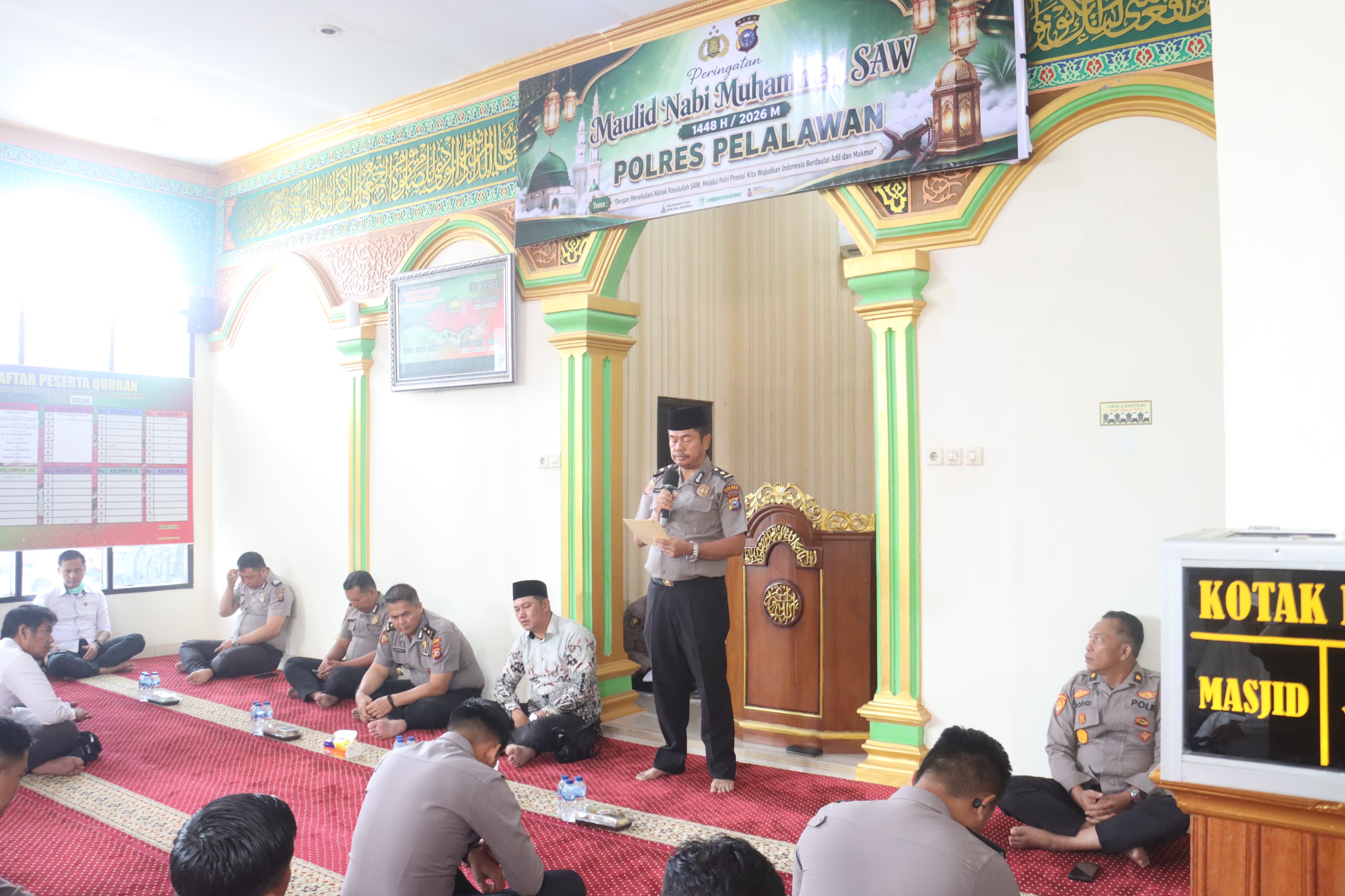 *Polres Pelalawan Gelar Peringatan Maulid Nabi 1448 H, Tanamkan Nilai Akhlak Rasulullah dalam Pengabdian*